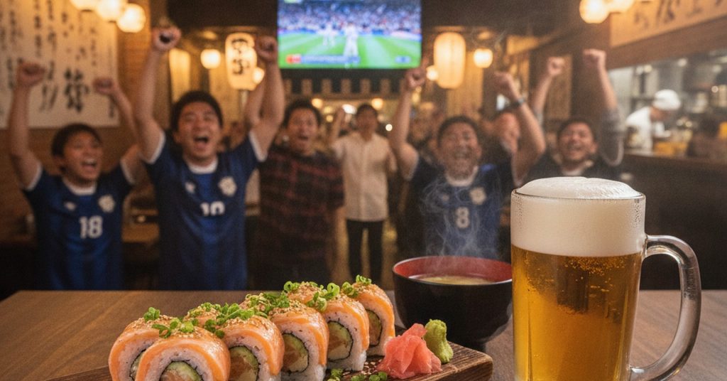 渋谷駅ガード下、W杯観戦で賑わうカフェバー